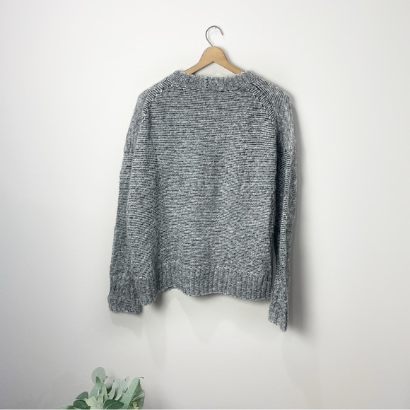 [Helmut Lang] Gray Alpaca Wool Blend Crewneck Pullover Sweater - Picture 5 of 6
